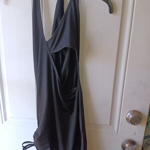 Black cut out dress with scrunchie tie on side size small